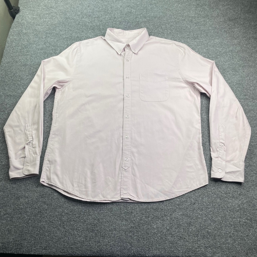 Save Khaki United Button Down Shirt Mens XL Pink Long Sleeve Oxford 2230